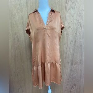 MELISSA NEPTON Satin Button-Front dress